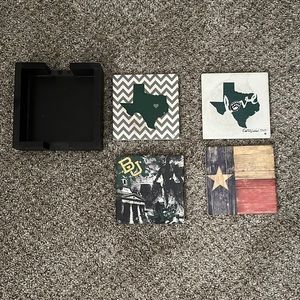 Baylor University Coaster and Coaster Holder